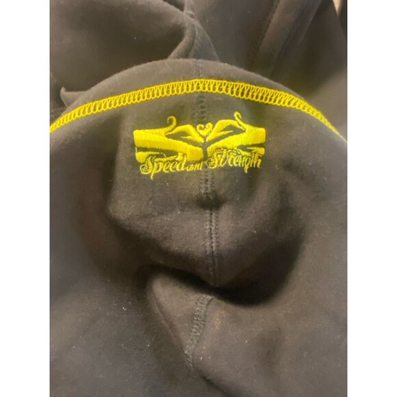 Speed & Strength Womens M Black Embroidered Hoodie Zip Killer Queen Thumb Holes - Picture 12 of 12